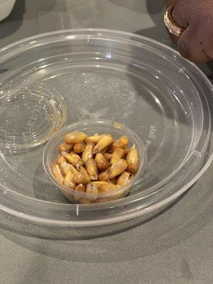 Nuts that came with the ceviche from El Bitute