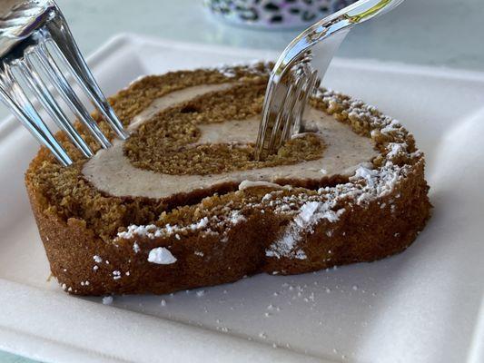 A scrumptious pumpkin roll was offered to go with a beautiful Fall weekend.