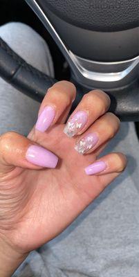 lavender butterfly nails by Lan 1/2