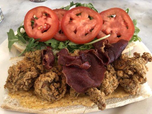 The Fried Oyster Sandwich.  Lots of yummy morsels of lightly battered oysters fried to perfection.  Enjoyed it!