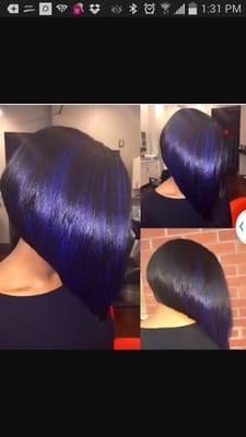 Weave cut and color