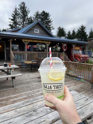 Lemonade at Baja Taco on a beautiful day.