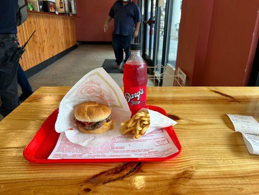 A good day in Nee Orleans.  The #4 with hickory sauce Fries and the best Crème Soda by Barq's around