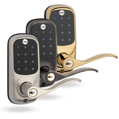 Yale Real Living Keyless Touch Screen Locks. With or without Z-Wave