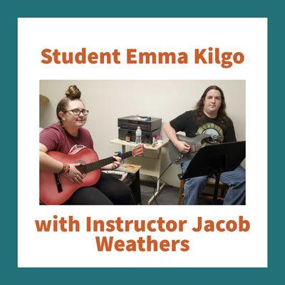 Student Emma Kilgo With Instructor Jacob Weathers