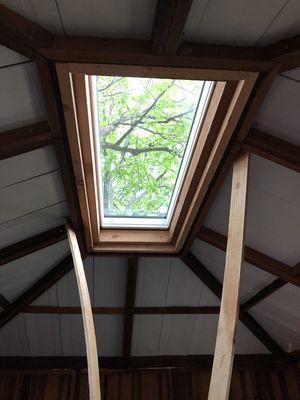 Custom skylight installation to any room inside or out, home or business.