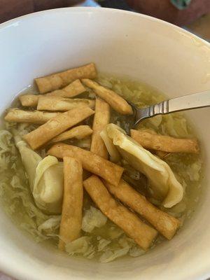 Egg drop wonton soup