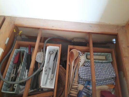 He said, I to leave all my kitchen drawers and cupboards with everything in them. All have dust and debris in All will need total cleaning.