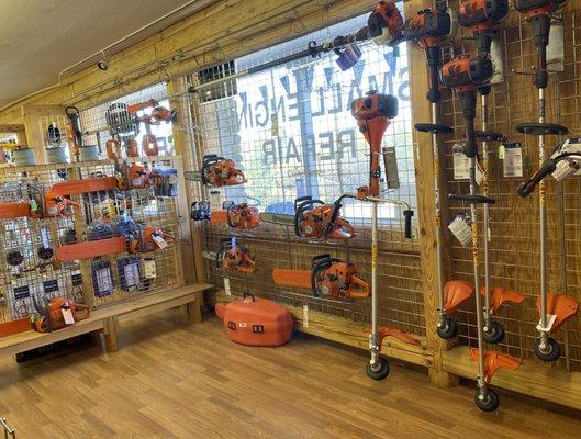 Husqvarna chainsaws and string trimmers for home owners and commercial use.