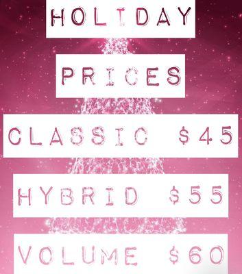 HOLIDAY PRICES