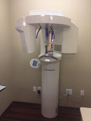 Sirona XG 3D is a cone beam helpful in implant placement with guided surgery, endodontics, and observation of bony pathologies.