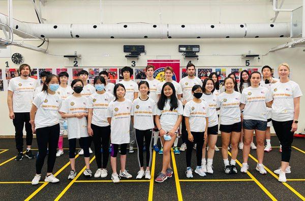 Group photo of Golden State Fencing Academy students