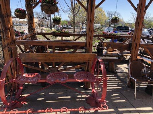 Benches to wait outside in.