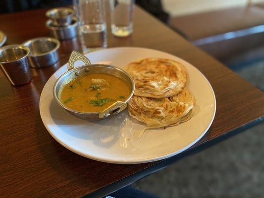 Parotta With Chicken Salna