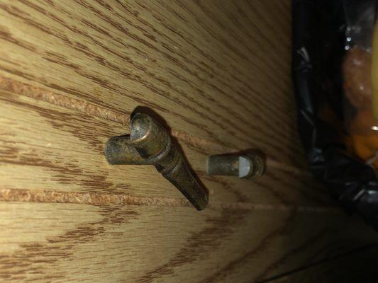 Broken cabinet handle