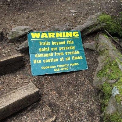 This trail goes up a steep mountain side to a huge waterfall