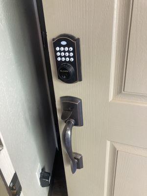 Residential keypad lock intsallation