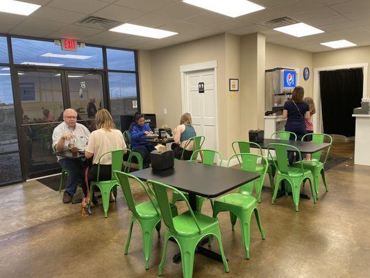 Inside seating area