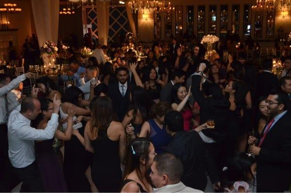 8/16/14 wedding - everyone on the dance floor at our beautiful venue