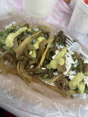 Bistek and El Pastor tacos