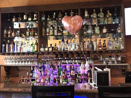 Bar and valentines balloon