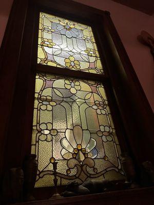 Stairwell stained glass