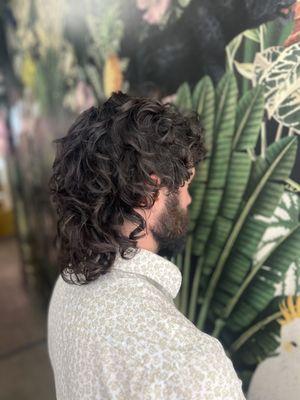 Curly mullet