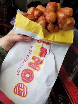 The pinecone donut! Kinda fun to pick off a chunk at a time and it's a bit cinnamon-y at the center too. Yum!