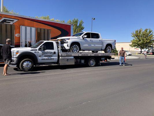 Transporting Chevrolet Truck to film location