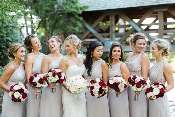 Makeup by Gina, Amanda, or Jessica  Hair by Annie, Gina Marie, or Jo *Taken after ceremony and riding in a trolley w/ windows down!*