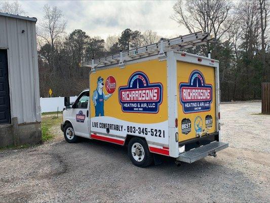 New Service Truck for a technician servicing HVAC in Chapin, Irmo, Lexington, Columbia, and Newberry.