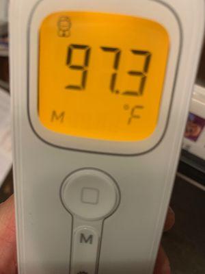 Received my no touch thermometer, and this is my temperature 5/26/20.