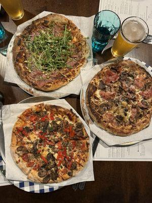 10" Italian Sausage Pizza & 10" Roasted Garlic Pizza Pizza & 10" Fig & Prosciutto Pizza