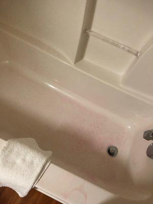 Hair dye all over the tub