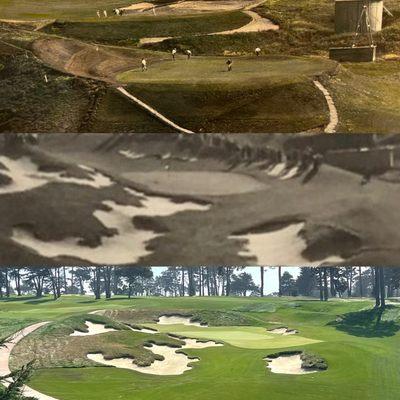 Original, before and after on the par 3, signature hole.