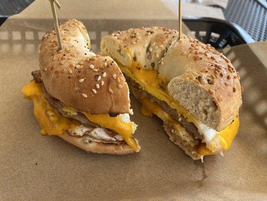 New York Style Bagel sandwich