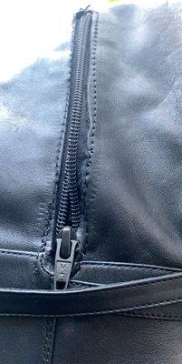 This is the zipper they installed on my leather boot