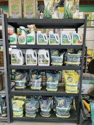 Selection of JB Lawn supplies