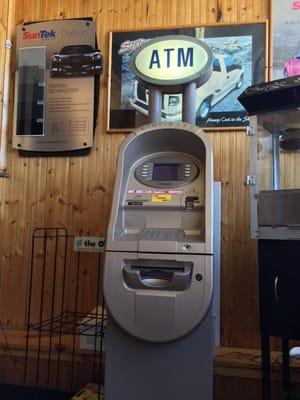 Cash only transactions with a in house ATM.