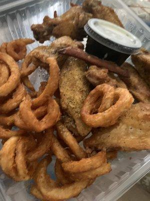 Lemon Pepper and Small Curly Fries