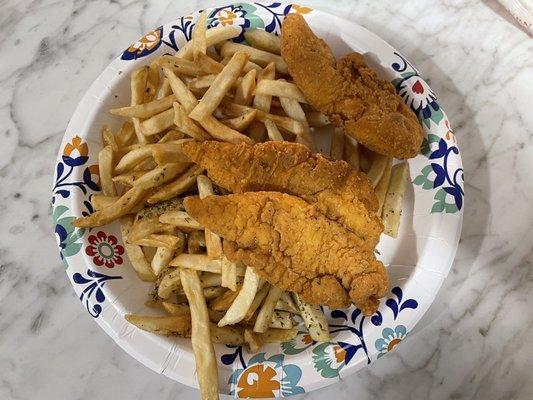 Chicken Strips & Greek Fries