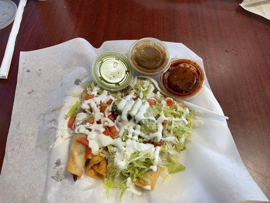 5 taquitos $7.89 a plate. Good 10.