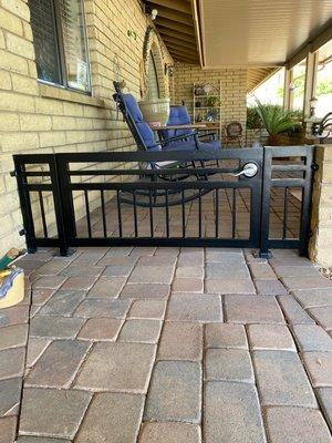 Steel Shield Security Doors---porch gate and panels to keep your pets in.