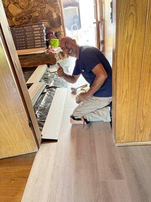 Jose, the owner at Mendoza's flooring keep up the great work