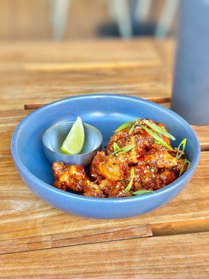 KOREAN FRIED CAULIFLOWER sweet & spicy korean chill miso paste, toasted sesame seeds