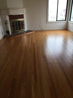 Refinished hardwood floors...James did a fabulous job! I so pleased!