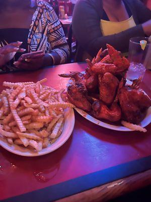 Wings and fries