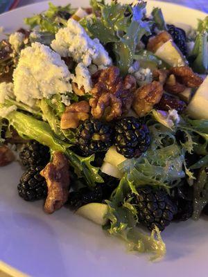 Walnut berry salad.  Real good.  With a dusting of cigarette smoke.