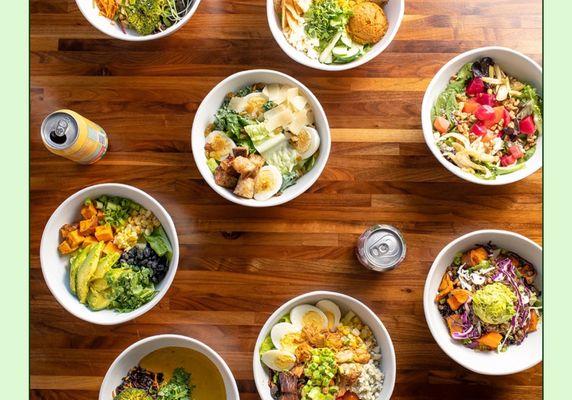 So many delicious salads and bowls to choose from