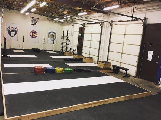 Newly upgraded weightlifting specific platforms.